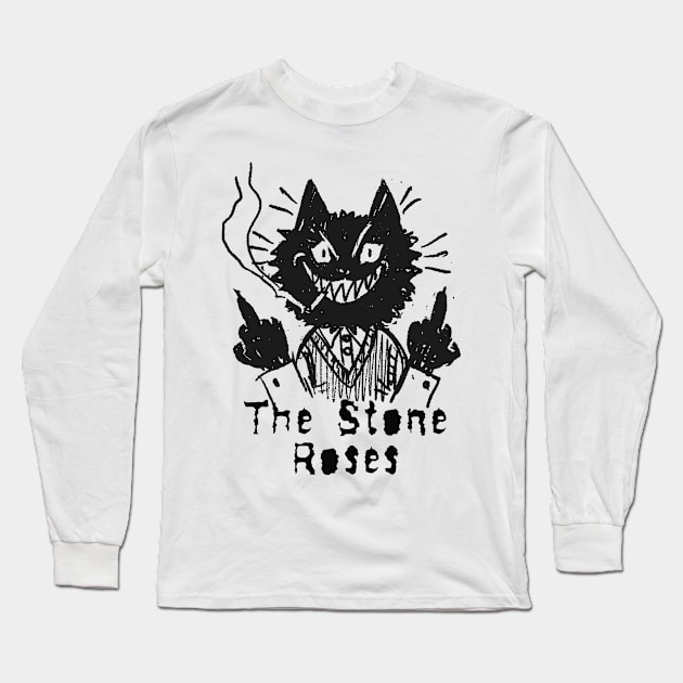 the stone rose and the bad cat Long Sleeve T-Shirt by vero ngotak